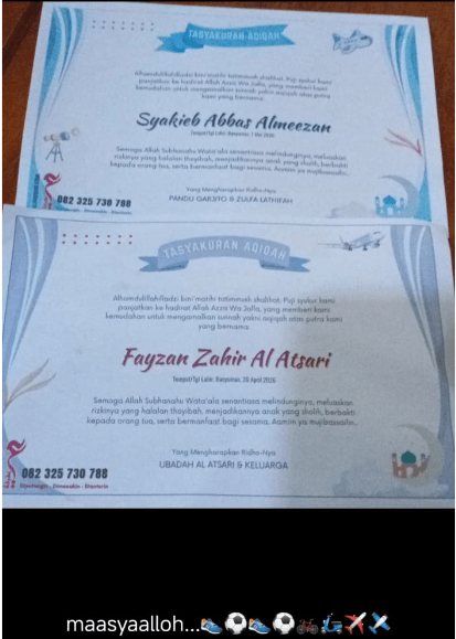 ali aqiqah kroya dan sumpiuh